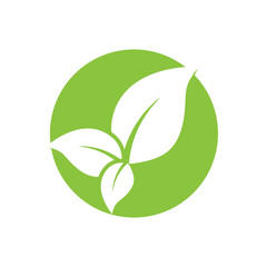 Green leaf logo vector template element symbol design