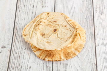 Traditional eastern round pita bread