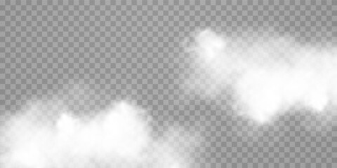 White fog or smoke on dark copy space background. Vector illustration