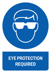 ISO mandatory safety signs eye protection required size a4/a3/a2/a1