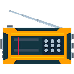 Emergency radio vector cartoon illustration isolated on a white background.