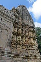 Fototapeta premium Intricate Architecture of Ancient Temple Adinath temple, Khajuraho, Madhya Pradesh, India