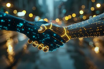 Automating legal agreements using smart contracts and blockchain technology for integration. Concept Blockchain Technology, Smart Contracts, Legal Agreements, Automation, Integration - obrazy, fototapety, plakaty
