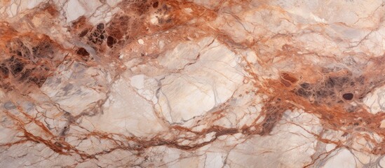 Close-up of brown and white patterned marble surface