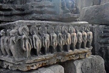 Sculpture of  Parshwanath Jain tirthankar Khujraho, Madhya Pradesh, India 
