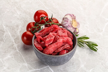 Raw beef meat for cooking