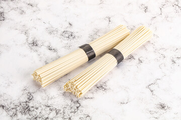 Raw asian udon noodle for cooking