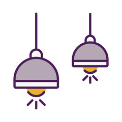 Lamp  icon editable stock vector illustration.