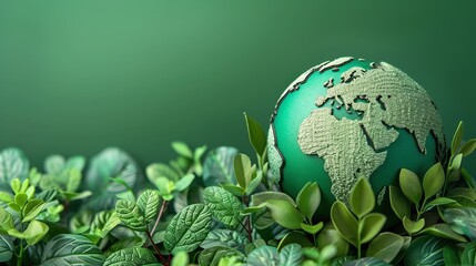 government collaboration with green globe for renewable and sustainable resources on world earth day