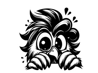 Feathered Charm: Chicken Farm Animal Vector Illustration