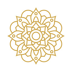 Mandala Wedding Ornament Gold Vector Design