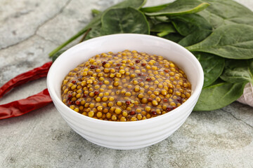 Spicy grain mustard sauce dip