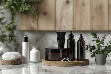 Luxurious Beauty Treatment Concept: Skincare Product Mockups Display. Concept Beauty Products, Skincare, Mockups, Luxury Treatments, Concept Display