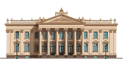 Facade of ancient building. Attached file contain vector