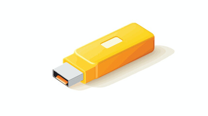 Flash drive icon. Computer memory data storage flat