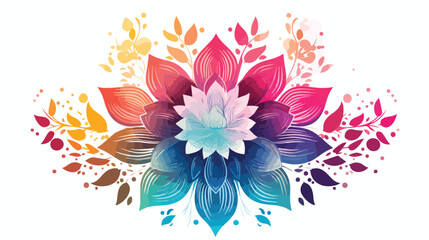 Flower Mandala background design vector illustration