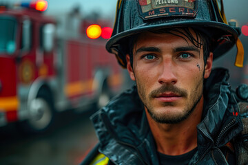 Courageous Firefighter Stands Tall