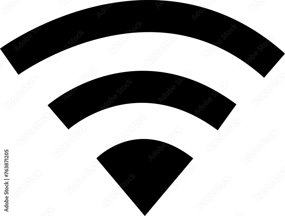 Poster wireless network icon fill style. depicting symbol related to wireless wi-fi connectivity, including