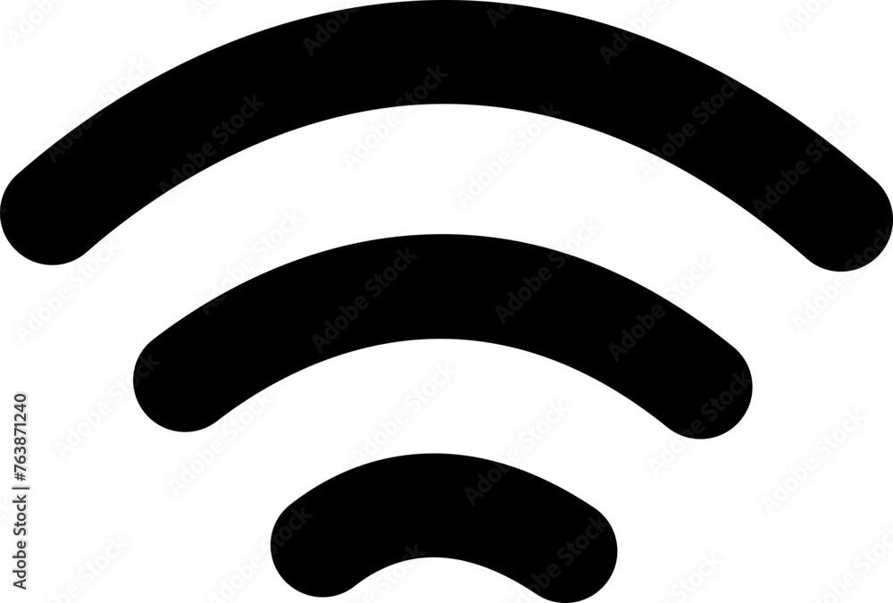 Poster wireless network icon fill style. depicting symbol related to wireless wi-fi connectivity, including