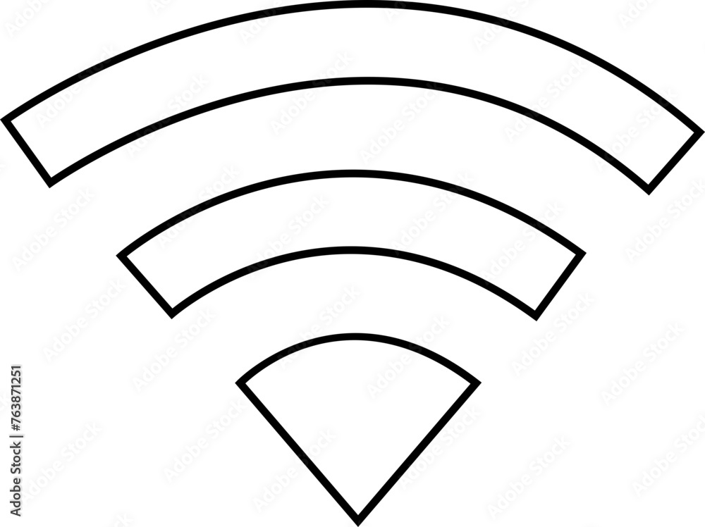 Poster wireless network icon line style. depicting symbol related to wireless wi-fi connectivity, including