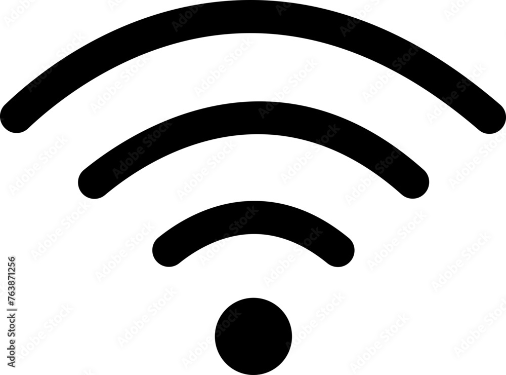Poster wireless network icon fill style. depicting symbol related to wireless wi-fi connectivity, including