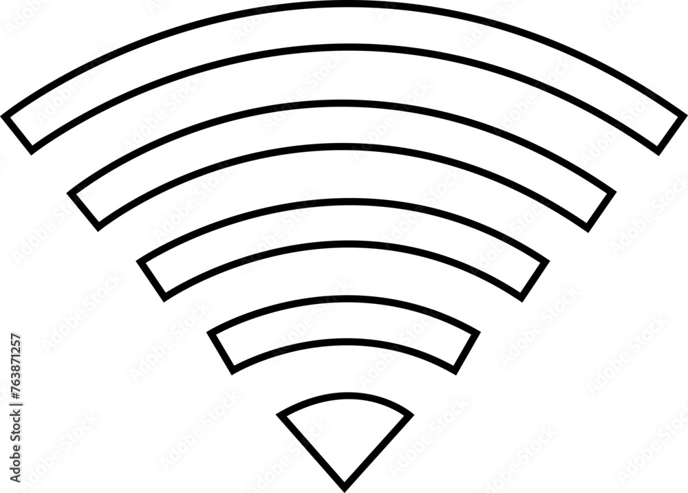 Poster wireless network icon line style. depicting symbol related to wireless wi-fi connectivity, including