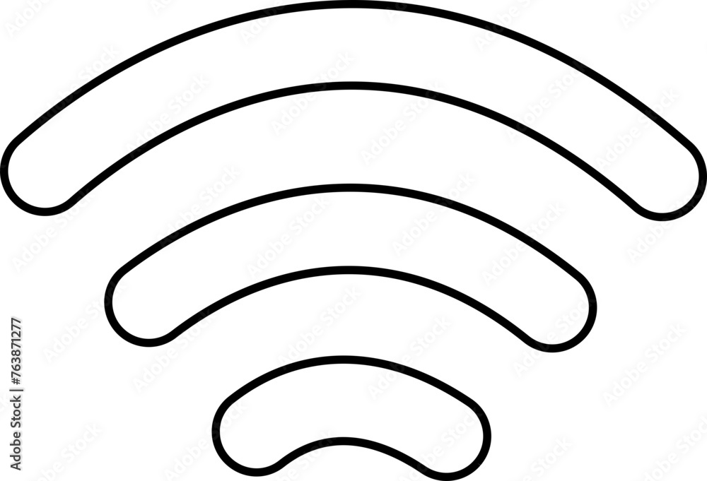 Poster wireless network icon line style. depicting symbol related to wireless wi-fi connectivity, including