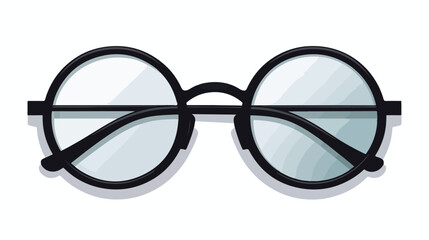 Glasses accessory design flat vector isolated on white - obrazy, fototapety, plakaty