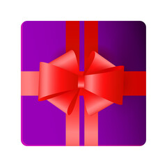 Vector colourful gift boxe with ribbon on white background