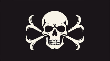 Halloween skull. Pirate sign. Jolly Roger symbol.
