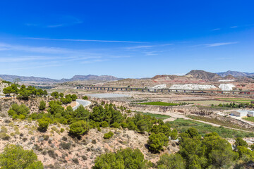Fototapeta na wymiar View over the landscape of Valencia province near Novelda, Spain