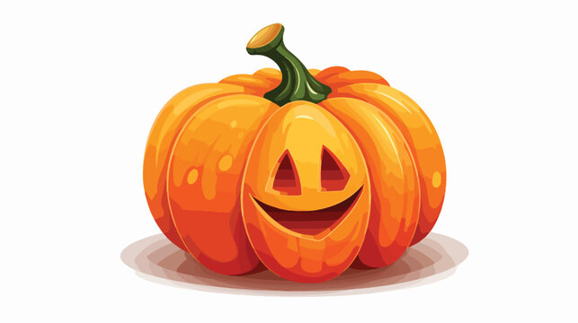 Halloween pumpkin icon. Vector illustration flat vector