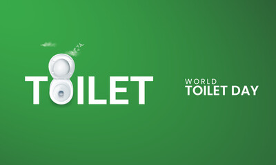 Toilet day creative, Toilet design for social media banner poster, india toilet day, 3D Illustration