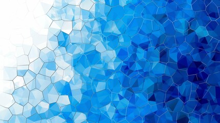 Fototapeta premium Graduated blue toned mosaic tile pattern background illustration