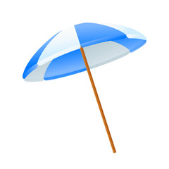 Vector beach umbrella on white background isolated