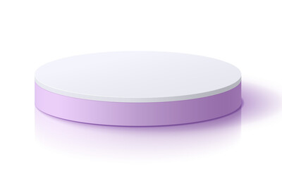 vector white and purple realistic 3d pedestal podium