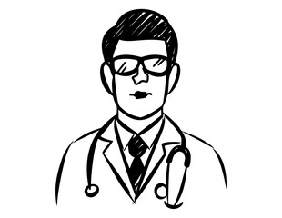 Fototapeta premium Medical Doctor Upper Body 