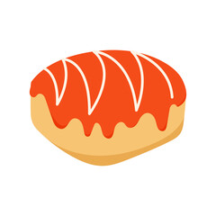 vector burger bread with ketchup isolated