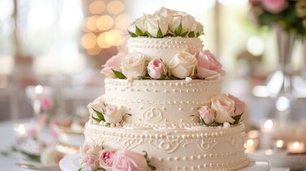 Obraz na płótnie Canvas White Wedding Cake
