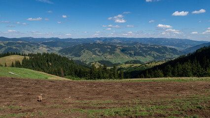 The Landscape of the Carpathian Mountains in Romania