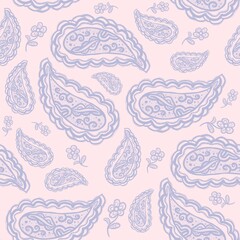 Floral pattern on color background including repeated shape. hand drawn style. for decoration, fabric, wallpaper, home decor.