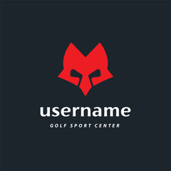 Obraz premium modern fox with golf stick for golf sport logo design