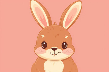 Adorable bunny illustration with chubby cheeks and expressive eyes