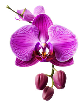 orchid flower isolated on transparent background