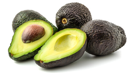 avocado isolated on white background