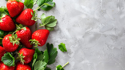 strawberries on a table
