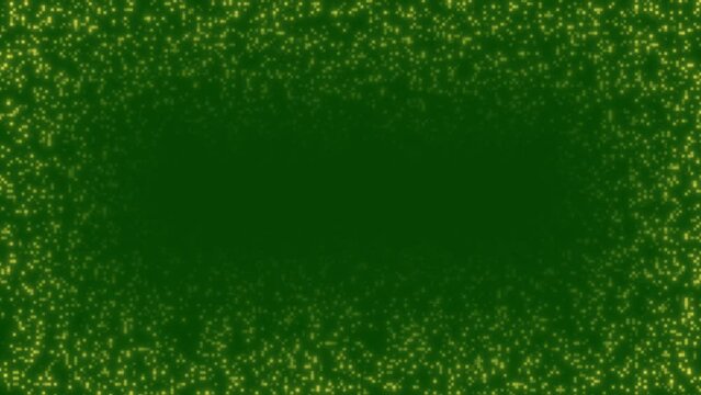 golden geometrical small square box pattern on green background
