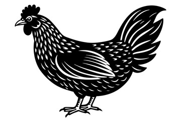  chicken  silhouette  vector and illustration