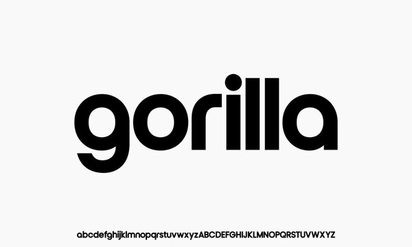 Modern Bold Font. Sans Serif Font. Regular Uppercase Lowercase Typography urban style alphabet fonts for fashion, sport, technology, digital, movie, logo design, vector illustration