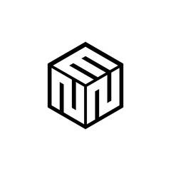 NNM letter logo design in illustration. Vector logo, calligraphy designs for logo, Poster, Invitation, etc.